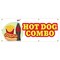 Signmission Hot Dog Combo Banner Heavy Duty 13 Oz Vinyl with Grommets Single Sided B-96 Hot Dog Combo - alternate 1
